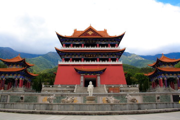 In a Buddhist temple. Dali. China.