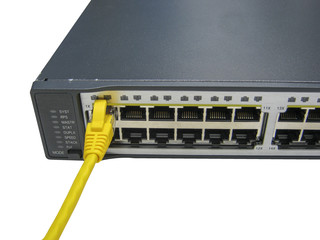 ethernet cables connected to servers