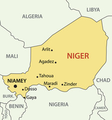 Republic of Niger - vector map