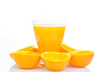 glass of natural orange juice