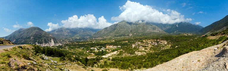 Summer  Llogara pass (Albania) panorama.