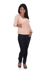 Portrait Of Young Woman Offering Handshake