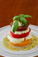 Fresh mozzarella and tomato salad