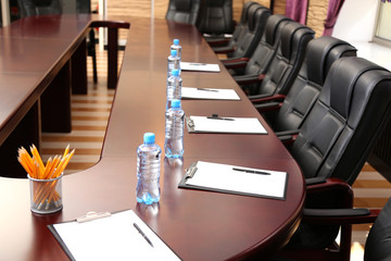 Interior of empty conference room