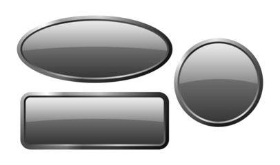 gray glass buttons