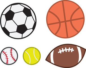 Obraz premium Various sports balls