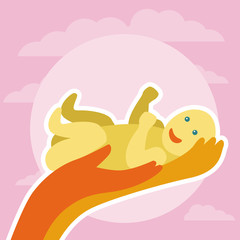 Vector newborn greeting card