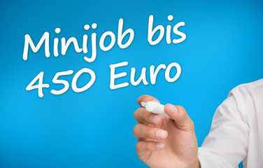 Hand writing with a marker minijob bis 450 euro