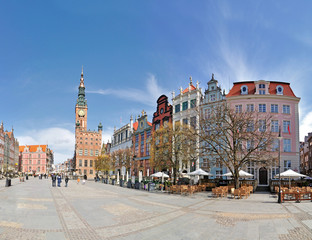 Fototapeta na wymiar Stare miasto Gdańsk-panoramie