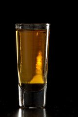 back lit whisky shot