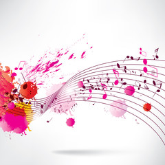 Abstract background notes and splatter © 32 pixels