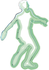 Athlete throwing the discus