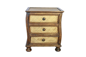 Wooden cabinet isolated
