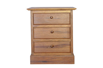 Wooden cabinet isolated