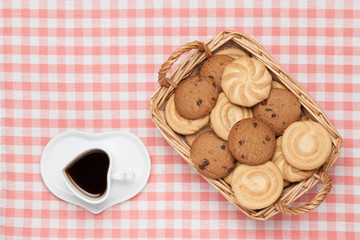 Obraz na płótnie Canvas coffee and cookies