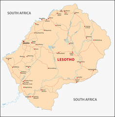 Naklejka premium Lesotho map