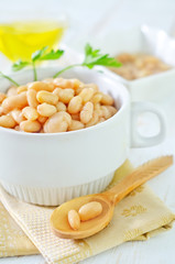 white beans in bowl