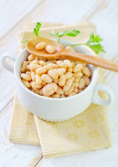 white beans in bowl