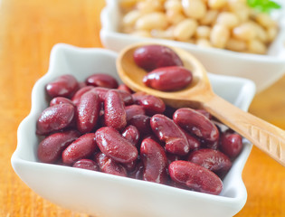 red and white beans