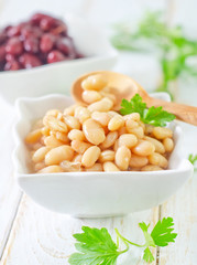 red and white beans