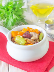 baked meat with vegetables