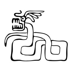 vector snake in american indians style