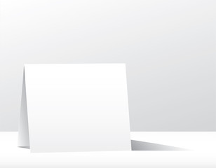 Naklejka premium White advertising stand. Vector