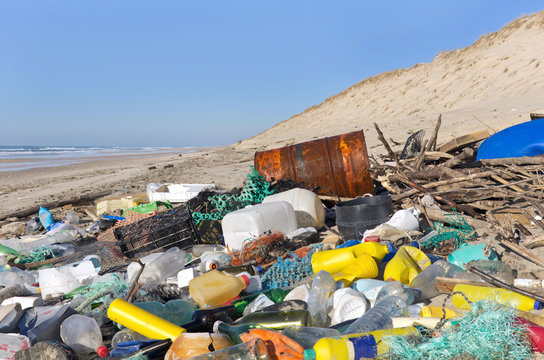 pollution des plages Françaises par les déchets flottants