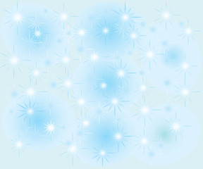Seamless blue background with snowflakes