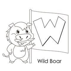 animal alphabet W