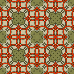 Seamless Colorful Retro Pattern Background