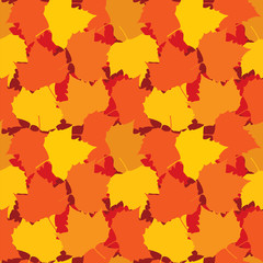 Fototapeta premium Autumn leaves seamless background