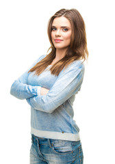 isolated female portrait