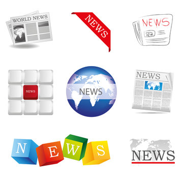 News Icon Zeitung News Nachrichten Aktuelles Welt Set