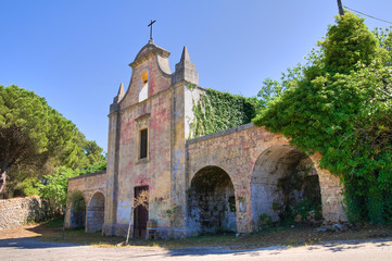 Fototapeta na wymiar Church of Addolorata. Acquarica del Capo. Puglia. Italy.