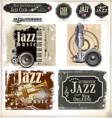 Timbres et étiquettes de musique jazz