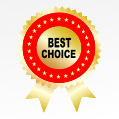 Label - best choice. Vector
