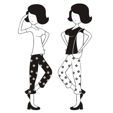 models-black and white