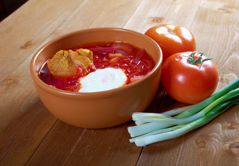  red-beet soup (borscht)
