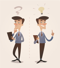 Business retro characters