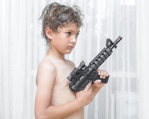 Young Soldier Indoors