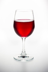Glass with red wine
