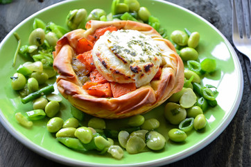 Pumpkin & Goats Cheese Filo Tart