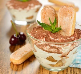 Rolgordijnen dessert tiramisu © olyina