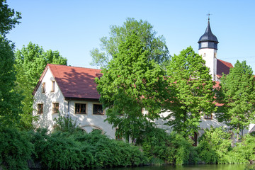 Fototapeta premium Water Castle Klaffenbach Chemnitz in Saxony