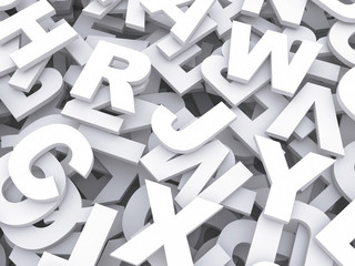 letters of the English alphabet.