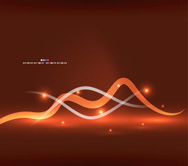 Abstract glowing lines