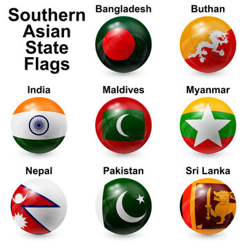 Southern Asian State Flags