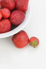 ripe strawberries in bowl