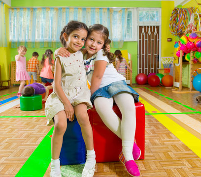 Cute Children In Gym